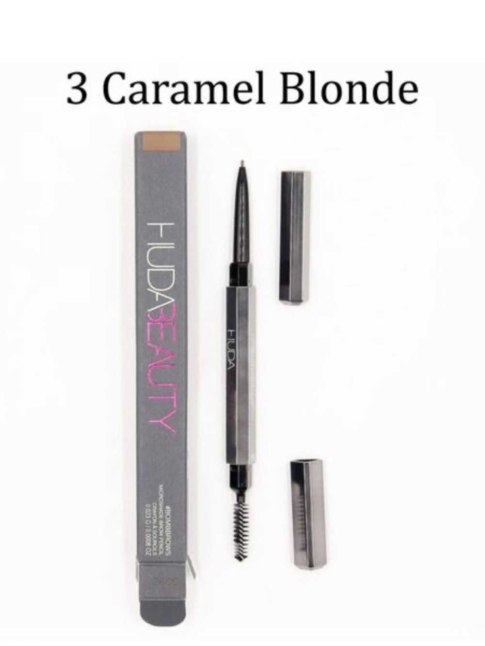 HUDA BEAUTY Microshade Brow Pencil #  Bombbrows Crayon in 3 Caramel Blonde New!